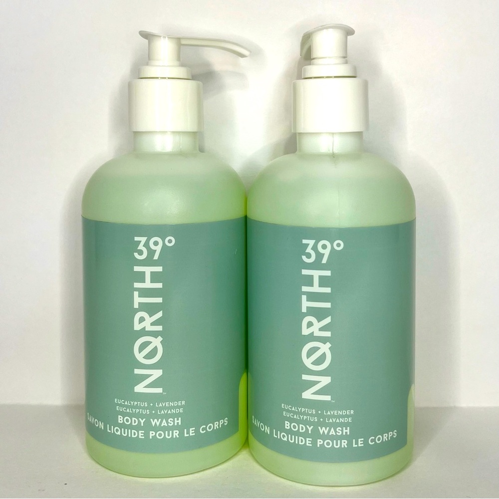 2Pc 39 Degrees North Body Wash  Eucalyptus Lavender Body Wash 8.5oz
